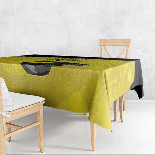 Custom Western Australia Cricket Tablecloth Go Warriors Black Swans - Aboriginal Art