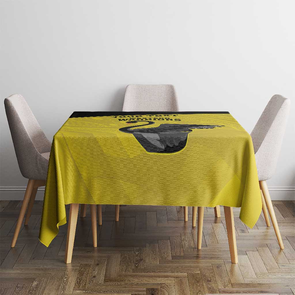 Custom Western Australia Cricket Tablecloth Go Warriors Black Swans - Aboriginal Art
