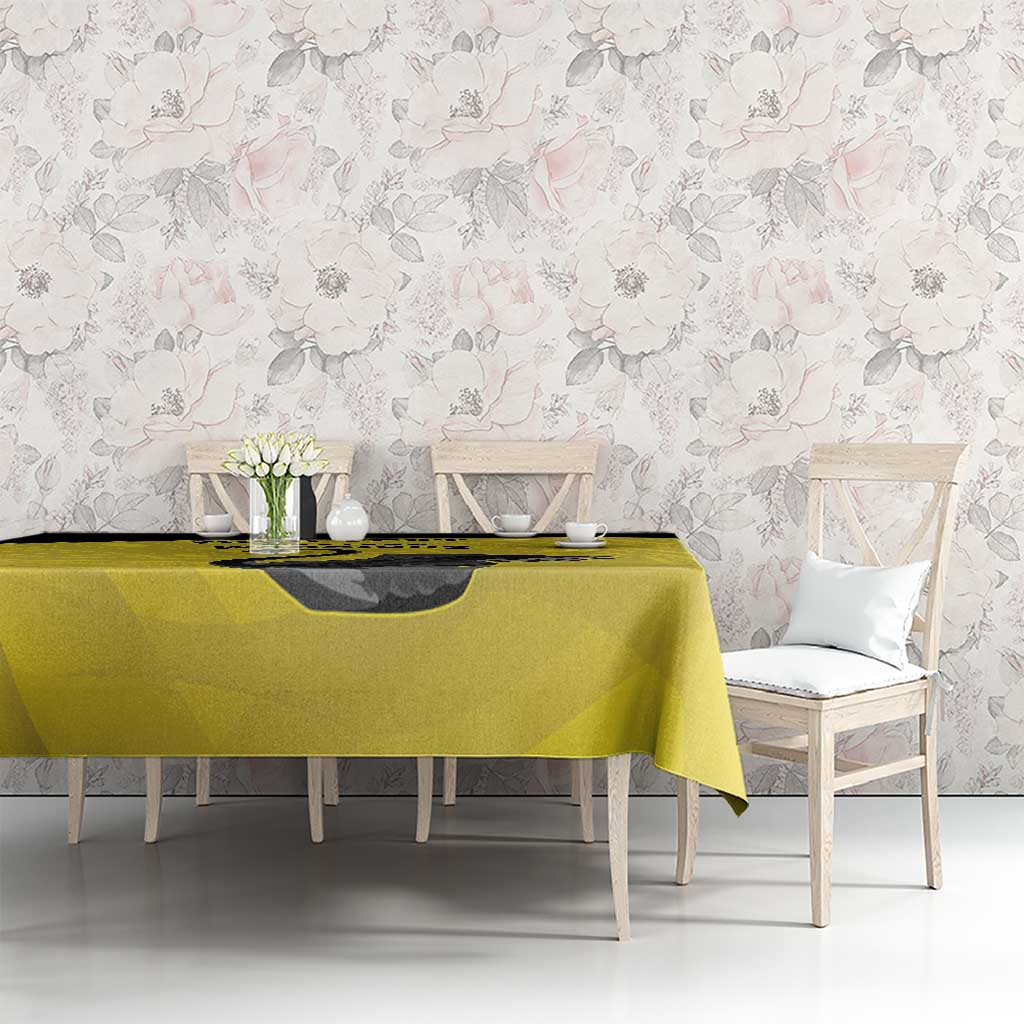 Custom Western Australia Cricket Tablecloth Go Warriors Black Swans - Aboriginal Art
