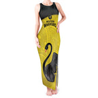 Custom Western Australia Cricket Tank Maxi Dress Go Warriors Black Swans - Aboriginal Art