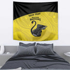 Custom Western Australia Cricket Tapestry Go Warriors Black Swans - Aboriginal Art