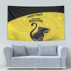 Custom Western Australia Cricket Tapestry Go Warriors Black Swans - Aboriginal Art