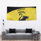 Custom Western Australia Cricket Tapestry Go Warriors Black Swans - Aboriginal Art