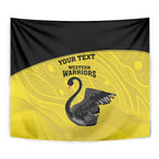 Custom Western Australia Cricket Tapestry Go Warriors Black Swans - Aboriginal Art