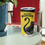 Custom Western Australia Cricket Tumbler Cup Go Warriors Black Swans - Aboriginal Art