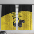 Custom Western Australia Cricket Window Curtain Go Warriors Black Swans - Aboriginal Art