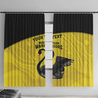 Custom Western Australia Cricket Window Curtain Go Warriors Black Swans - Aboriginal Art