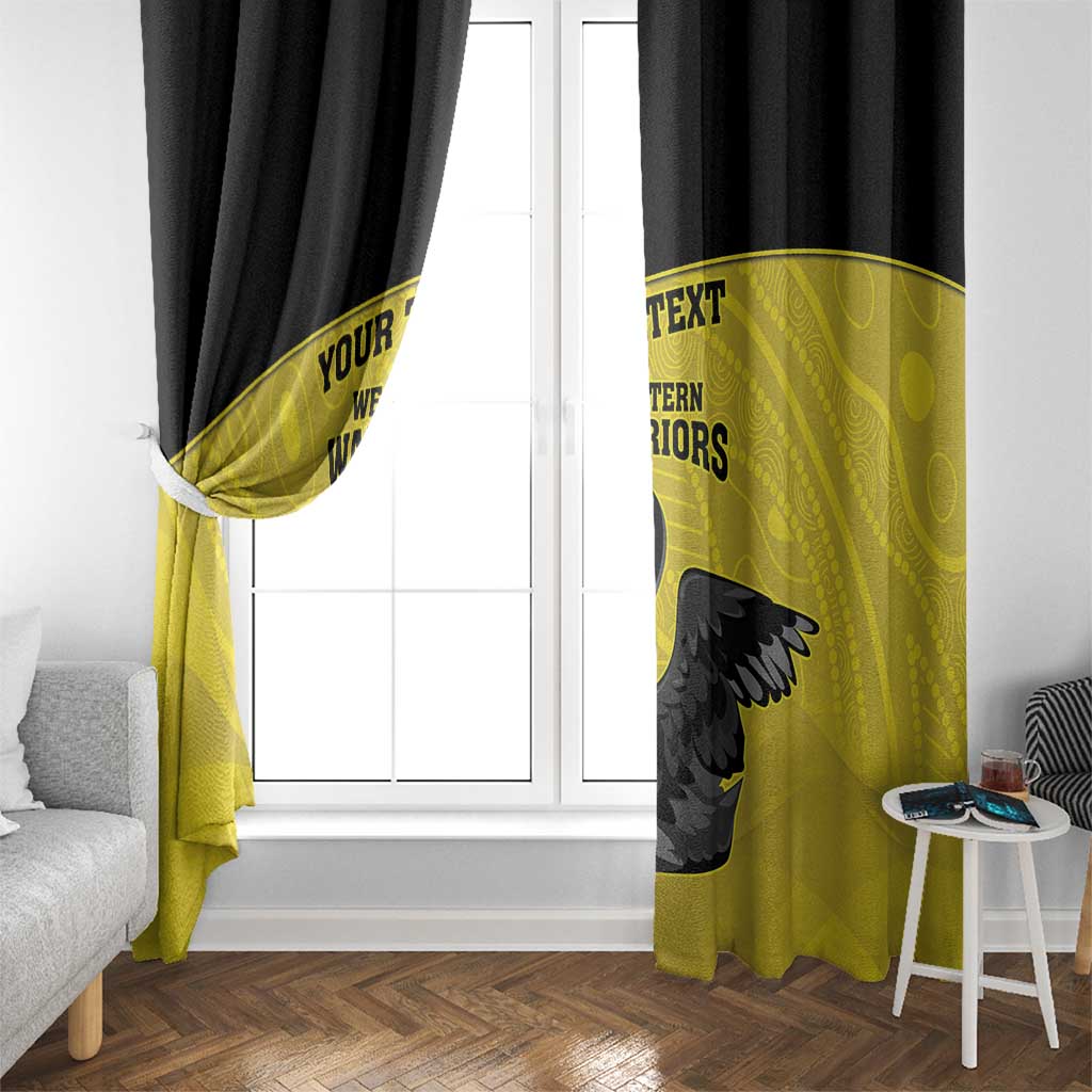 Custom Western Australia Cricket Window Curtain Go Warriors Black Swans - Aboriginal Art