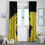 Custom Western Australia Cricket Window Curtain Go Warriors Black Swans - Aboriginal Art