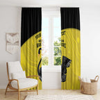 Custom Western Australia Cricket Window Curtain Go Warriors Black Swans - Aboriginal Art