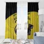 Custom Western Australia Cricket Window Curtain Go Warriors Black Swans - Aboriginal Art