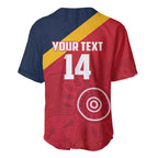 Custom South Australia Cricket Baseball Jersey Go Champions - Aboriginal Art