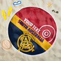 Custom South Australia Cricket Beach Blanket Go Champions - Aboriginal Art