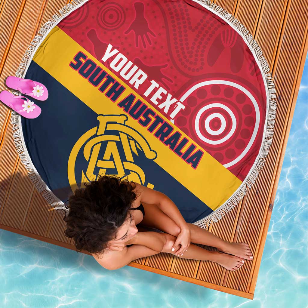 Custom South Australia Cricket Beach Blanket Go Champions - Aboriginal Art