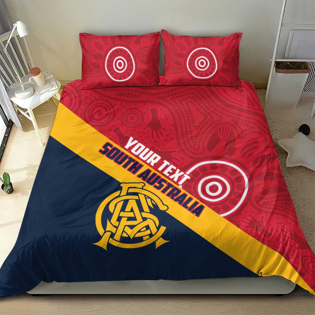 Custom South Australia Cricket Bedding Set Go Champions - Aboriginal Art