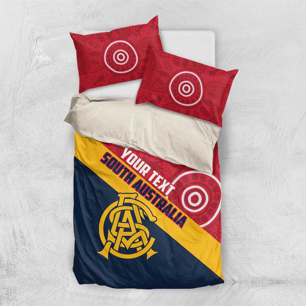 Custom South Australia Cricket Bedding Set Go Champions - Aboriginal Art