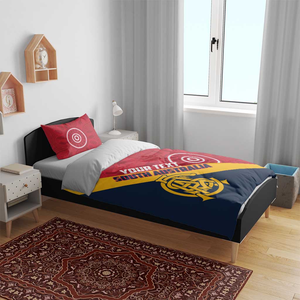 Custom South Australia Cricket Bedding Set Go Champions - Aboriginal Art