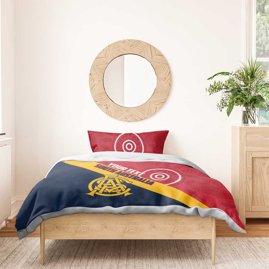 Custom South Australia Cricket Bedding Set Go Champions - Aboriginal Art