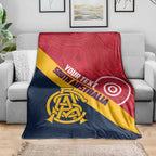 Custom South Australia Cricket Blanket Go Champions - Aboriginal Art