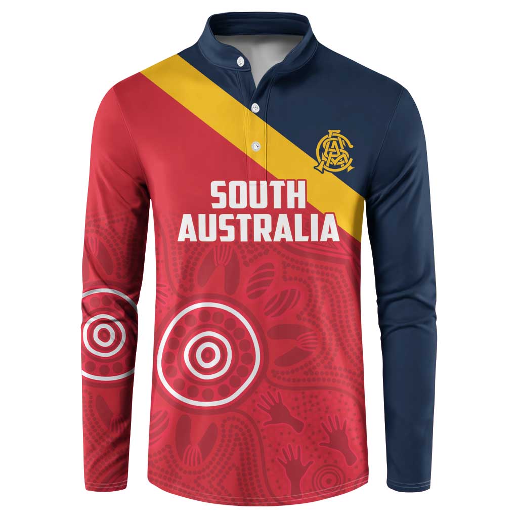 Custom South Australia Cricket Button Sweatshirt Go Champions - Aboriginal Art