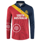 Custom South Australia Cricket Button Sweatshirt Go Champions - Aboriginal Art