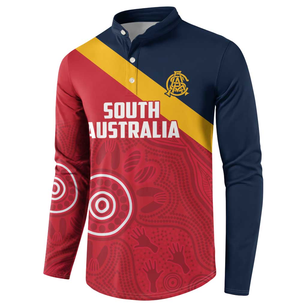Custom South Australia Cricket Button Sweatshirt Go Champions - Aboriginal Art