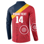 Custom South Australia Cricket Button Sweatshirt Go Champions - Aboriginal Art