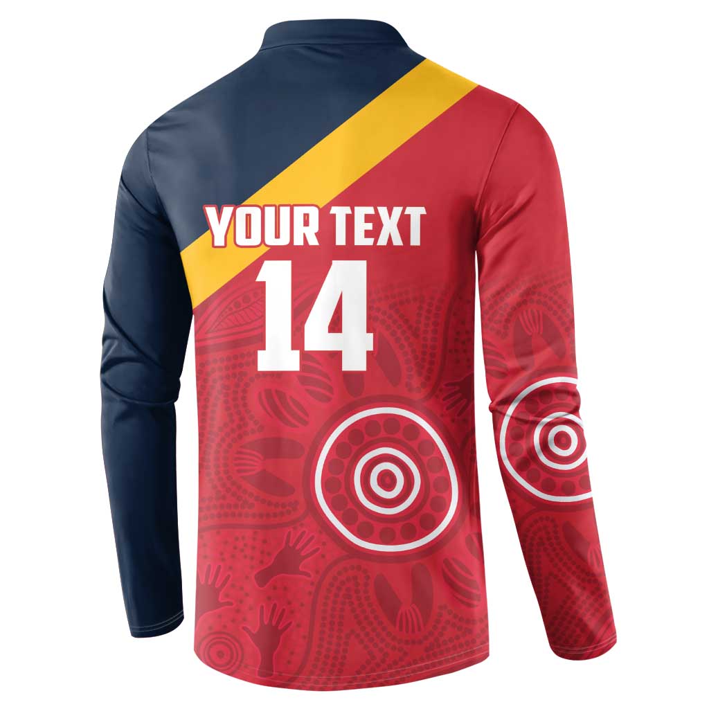Custom South Australia Cricket Button Sweatshirt Go Champions - Aboriginal Art