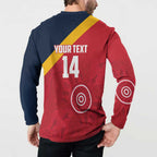 Custom South Australia Cricket Button Sweatshirt Go Champions - Aboriginal Art