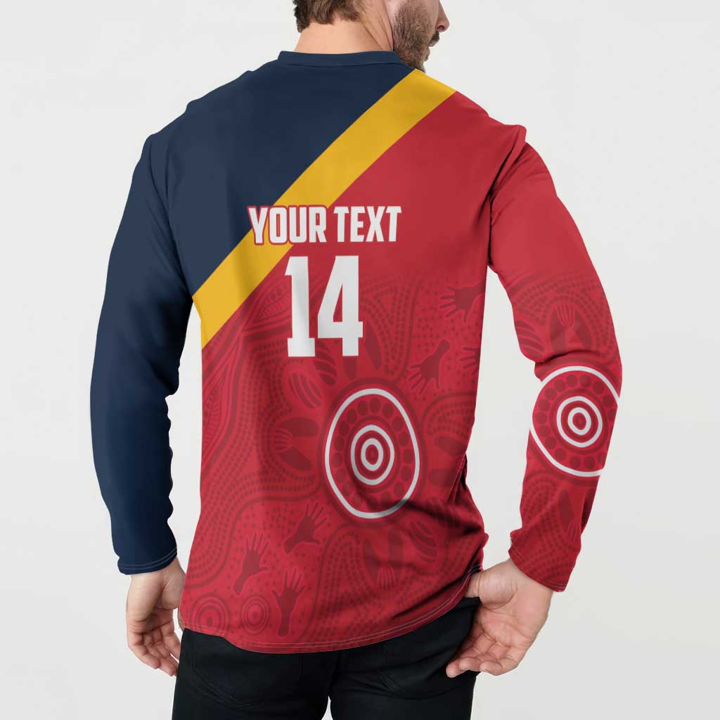 Custom South Australia Cricket Button Sweatshirt Go Champions - Aboriginal Art