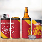 Custom South Australia Cricket 4 in 1 Can Cooler Tumbler Go Champions - Aboriginal Art