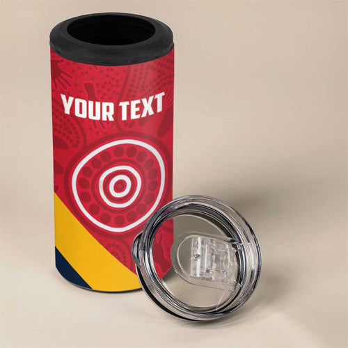 Custom South Australia Cricket 4 in 1 Can Cooler Tumbler Go Champions - Aboriginal Art