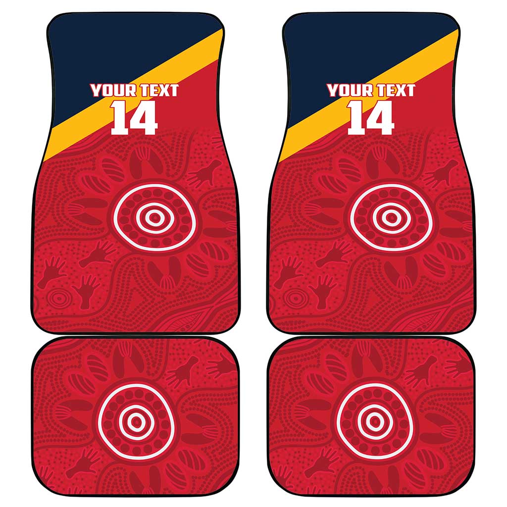Custom South Australia Cricket Car Mats Go Champions - Aboriginal Art