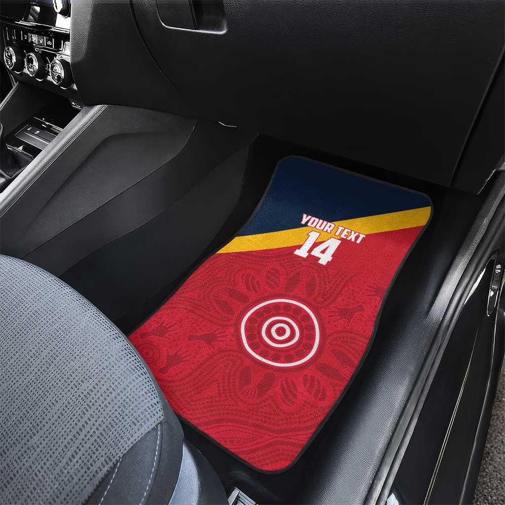 Custom South Australia Cricket Car Mats Go Champions - Aboriginal Art