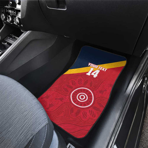 Custom South Australia Cricket Car Mats Go Champions - Aboriginal Art