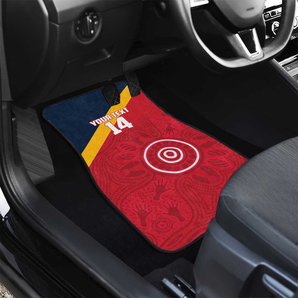 Custom South Australia Cricket Car Mats Go Champions - Aboriginal Art