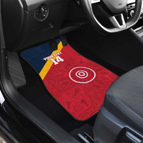 Custom South Australia Cricket Car Mats Go Champions - Aboriginal Art