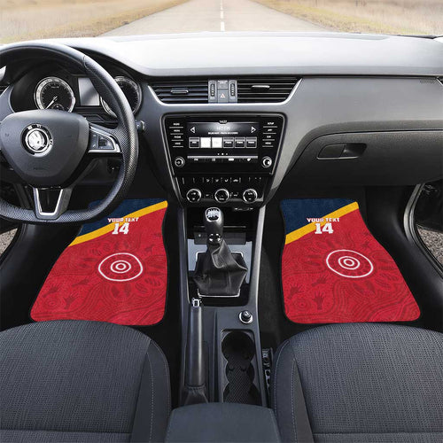 Custom South Australia Cricket Car Mats Go Champions - Aboriginal Art