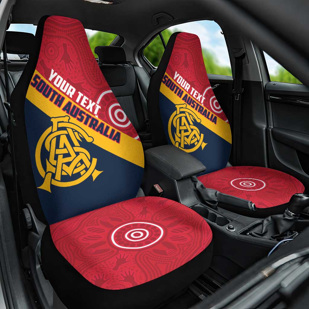 Custom South Australia Cricket Car Seat Cover Go Champions - Aboriginal Art