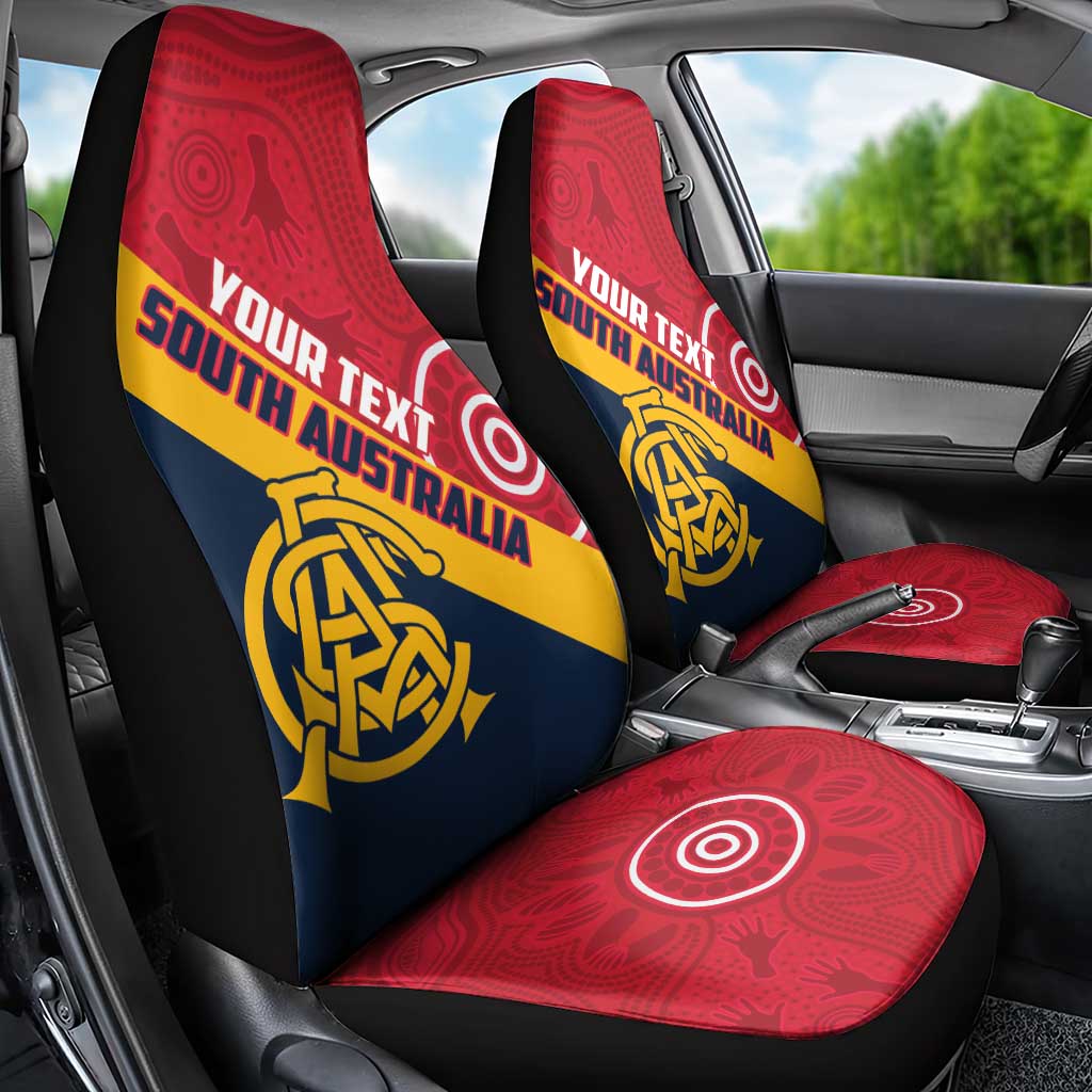 Custom South Australia Cricket Car Seat Cover Go Champions - Aboriginal Art