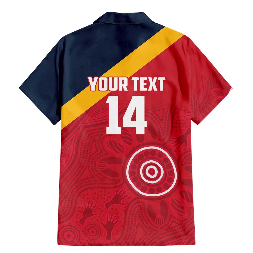 Custom South Australia Cricket Family Matching Mermaid Dress and Hawaiian Shirt Go Champions - Aboriginal Art