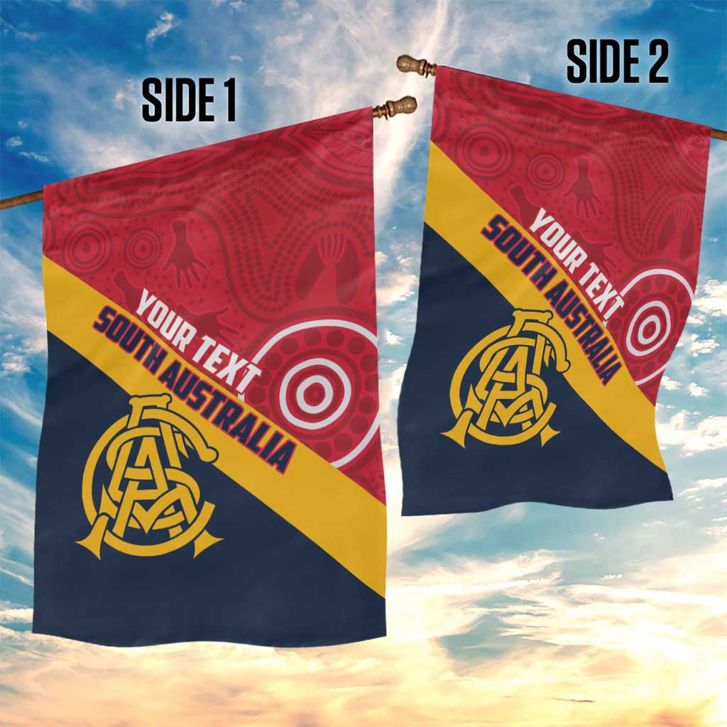 Custom South Australia Cricket Garden Flag Go Champions - Aboriginal Art