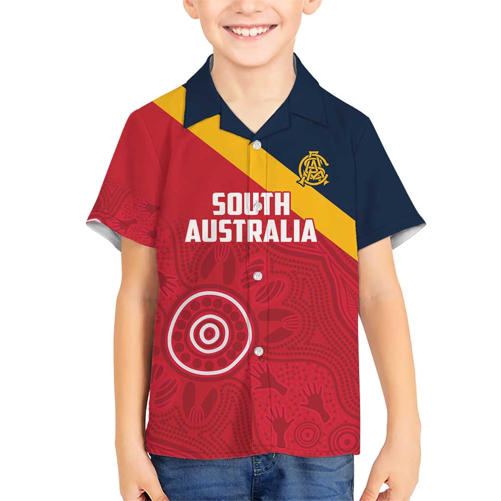 Custom South Australia Cricket Hawaiian Shirt Go Champions - Aboriginal Art