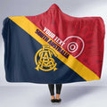 Custom South Australia Cricket Hooded Blanket Go Champions - Aboriginal Art