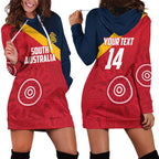 Custom South Australia Cricket Hoodie Dress Go Champions - Aboriginal Art