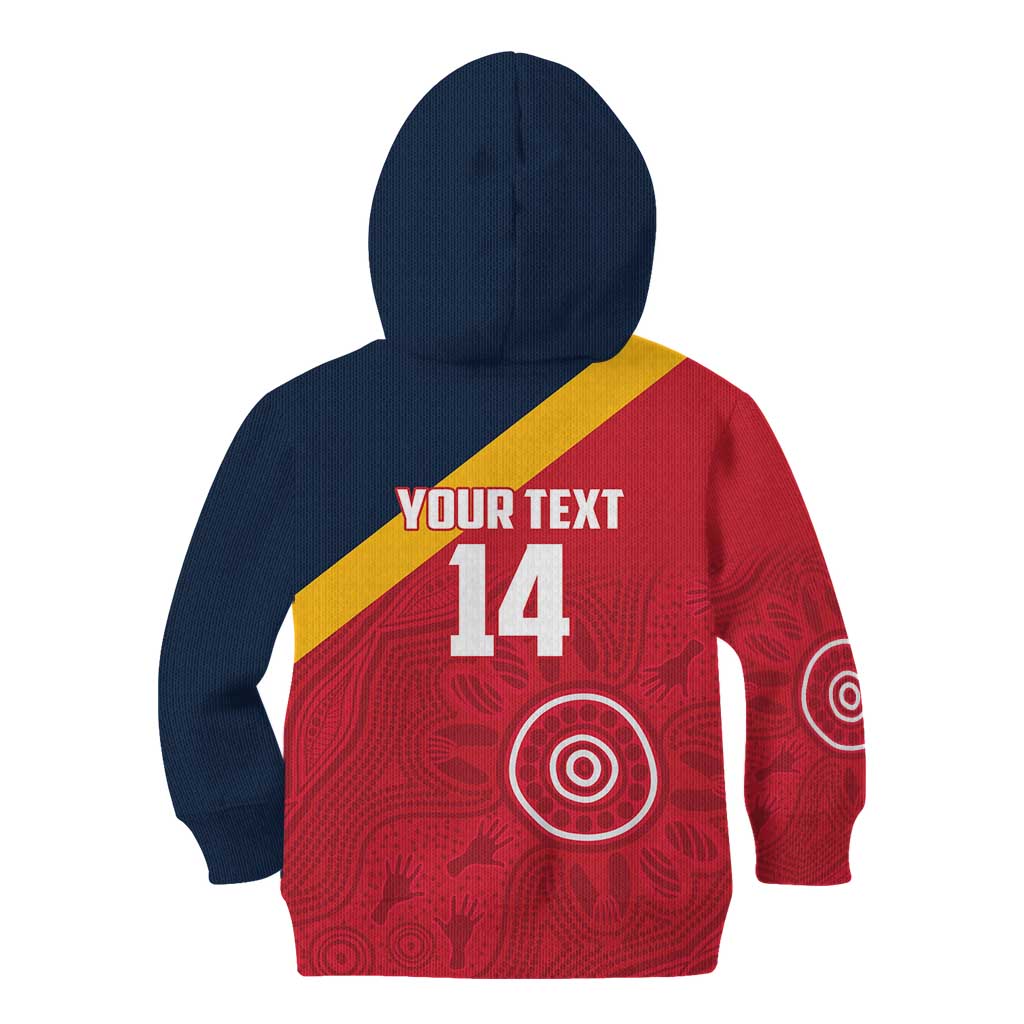 Custom South Australia Cricket Kid Hoodie Go Champions - Aboriginal Art