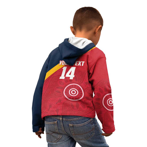 Custom South Australia Cricket Kid Hoodie Go Champions - Aboriginal Art