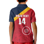 Custom South Australia Cricket Kid Polo Shirt Go Champions - Aboriginal Art