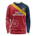 Custom South Australia Cricket Long Sleeve Shirt Go Champions - Aboriginal Art
