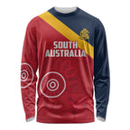 Custom South Australia Cricket Long Sleeve Shirt Go Champions - Aboriginal Art